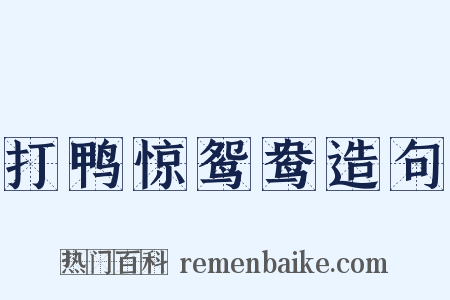 打鸭惊鸳鸯造句是什么意思的图片